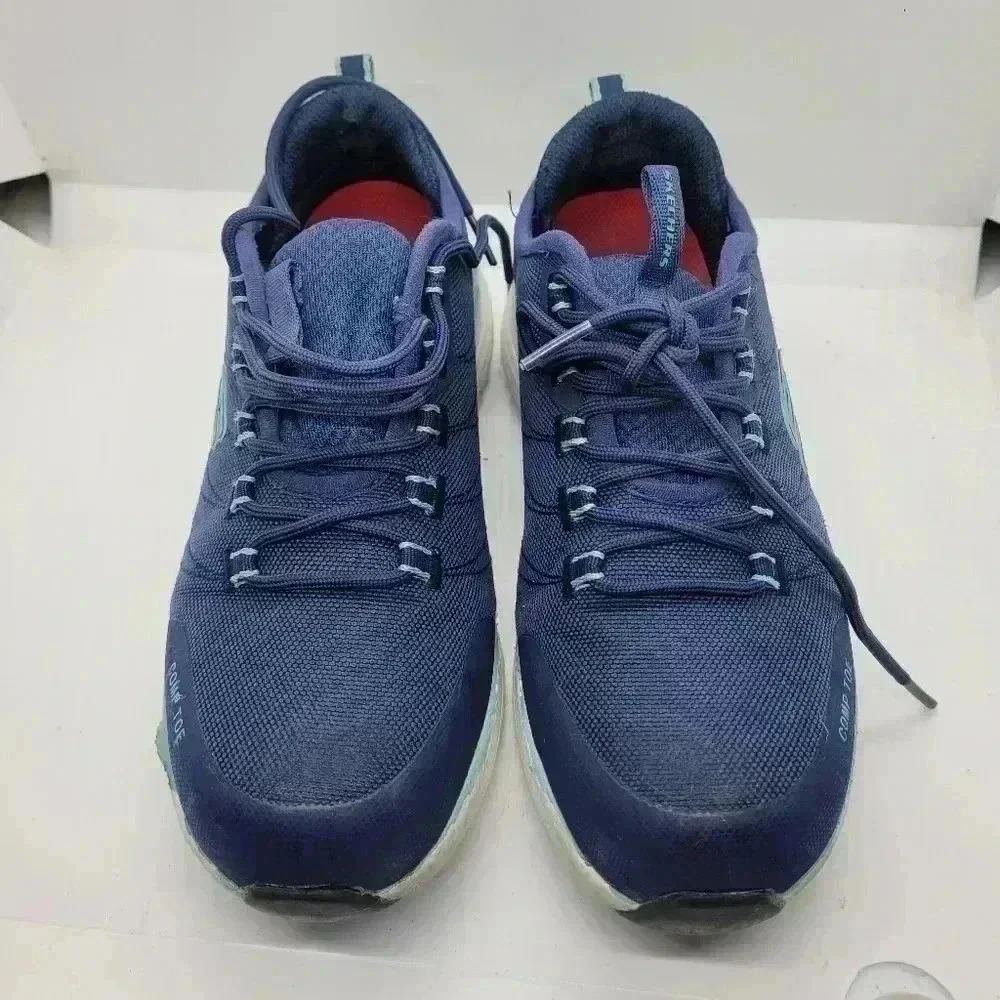 Skechers Comp Toe Arch Fit Slip Resistant Shoes Blue Sz 6.5 - Picture 4 of 9